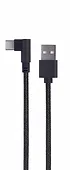 Gembird Kabel USB typu C kątowy w oplocie tekstylnym, 0.2m czarny