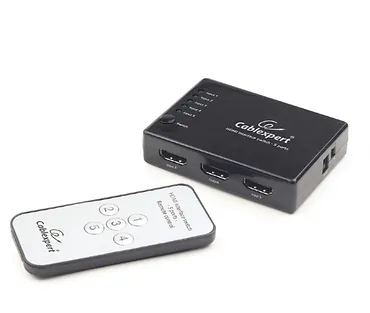 Gembird Przełącznik HDMI z pilotem - pięć nadajnik&oacute;w jeden      odbiornik