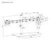 Gembird Stojak biurkowy na dwa monitory (regulowany), 17-32 cale, do 9 kg