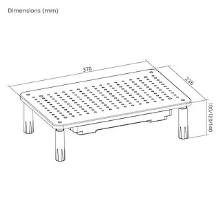 Gembird Podstawka regulowana pod monitor z szufladą