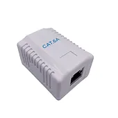 Gembird Gniazdo natynkowe ekranowane 1xRJ45, Kat. 6A FTP, białe