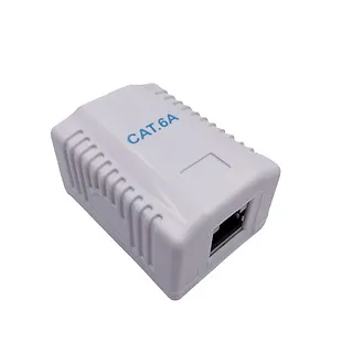 Gembird Gniazdo natynkowe ekranowane 1xRJ45, Kat. 6A FTP, białe