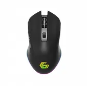 Gembird Mysz Firebolt 6-przyciskowa bezprzewodowa gamingowa z podświetleniem RGB, czarna