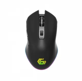 Gembird Mysz Firebolt 6-przyciskowa bezprzewodowa gamingowa z podświetleniem RGB, czarna