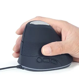 Gembird Mysz optyczna ergonomiczna przewodowa mysz optyczna z 6 przyciskami,  kolor szary