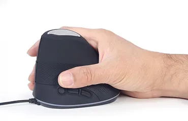 Gembird Mysz optyczna ergonomiczna przewodowa mysz optyczna z 6 przyciskami,  kolor szary