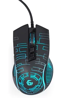 Gembird Mysz gamingowa z podświetleniem RGB, USB czarna