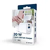 Gembird Szybka ładowarka USB z 2 portami i gniazdem AC, 20W, biała