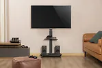 Gembird Stojak podłogowy pod telewizor, mobilny na k&oacute;łkach (obrotowy/uchylny), 32-75 cali, czarny