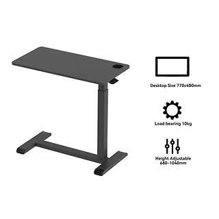 Gembird Mobilny stolik pod laptopa z k&oacute;łkami, regulacja wysokości, czarny