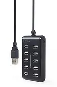 Gembird HUB USB 2.0 10-portowy czarny