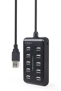 Gembird HUB USB 2.0 10-portowy czarny