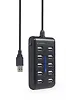 Gembird HUB USB 2.0 10-portowy czarny