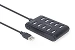 Gembird HUB USB 2.0 10-portowy czarny