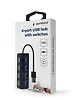 Gembird HUB USB 2.0 4-portowy z przełącznikami, czarny
