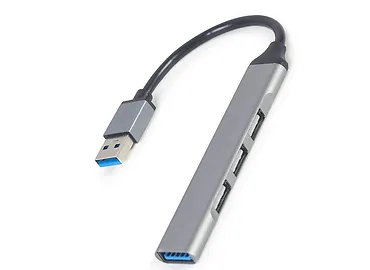 Gembird HUB USB 4-Porty (USB3 x 1, USB2 x 3), srebrny