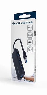 Gembird HUB 4-portowy USB 3.2 (Gen.1) czarny