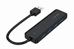 Gembird HUB 4-portowy USB 3.1 (Gen 1), z opcją zasilania zewnętrznego przez port USB-C