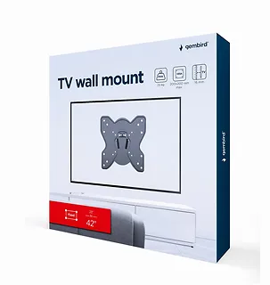 Gembird Uchwyt ścienny do telewizora (stały), 23-42 cale, do 25 kg Czarny