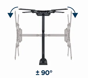 Gembird Uchwyt ścienny na telewizor (obr&oacute;t i pochylenie),32-55 cali do 32kg, Czarny