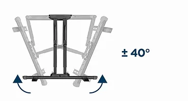 Gembird Uchwyt ścienny na telewizor (obr&oacute;t i pochylenie), 32-58 cali do 36kg, Czarny
