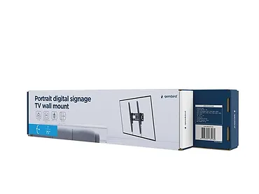 Gembird Uchwyt ścienny do TV Digital Signage w orientacji pionowej (pochylenie), 37-75cali, czarny