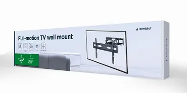 Gembird Uchwyt ścienny do telewizora (obracany i pochylany), 37 cali-80 cali, do 40kg, czarny