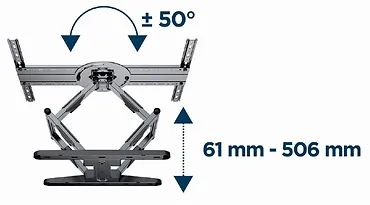 Gembird Uchwyt narożnikowy do telewizora (obracanie i przechylanie), 40 cali-80 cali, do 50kg