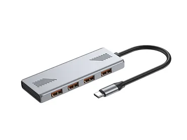 Gembird HUB USB 3.2 (Gen 2) typu C, 4 porty USB-A