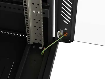 Lanberg Szafa instalacyjna rack stojąca 19" 24U 600x600  czarna drzwi przeszklone LCD ( Flat pack)V2