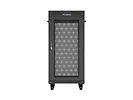 Lanberg Szafa instalacyjna rack stojąca 19" 24U  600x600 czarna drzwi perforowane LCD (Flat pack) V2