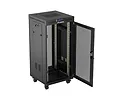 Lanberg Szafa instalacyjna rack stojąca 19" 24U  600x600 czarna drzwi perforowane LCD (Flat pack) V2