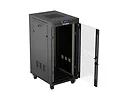 Lanberg Szafa instalacyjna rack stojąca 19" 24U  600x800 czarna drzwi przeszklone LCD ( Flat pack) V2