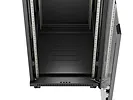 Lanberg Szafa instalacyjna rack stojąca 19" 24U  600x800 czarna drzwi przeszklone LCD ( Flat pack) V2