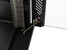 Lanberg Szafa instalacyjna rack stojąca 19" 24U  600x800 czarna drzwi przeszklone LCD ( Flat pack) V2