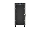 Lanberg Szafa instalacyjna rack stojąca 19" 24U  600x800 czarna drzwi przeszklone LCD ( Flat pack) V2