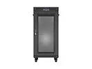 Lanberg Szafa instalacyjna rack stojąca 19" 24U 600x800 czarna drzwi perforowane LCD ( Flat pack) V2