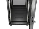 Lanberg Szafa instalacyjna rack stojąca 19" 24U 600x800 czarna drzwi perforowane LCD ( Flat pack) V2