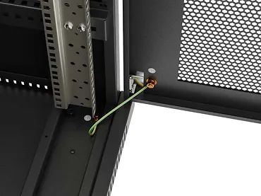 Lanberg Szafa instalacyjna rack stojąca 19" 24U 600x800 czarna drzwi perforowane LCD ( Flat pack) V2