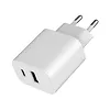 Gembird Ładowarka uniwersalna USB 2-portowa (A+C), 2.4 A, biała