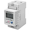 Qoltec Jednofazowy elektroniczny licznik zużycia energii na szynę DIN | RESET | licznik okresowy i stały | 230V | 60A | LCD | LED | 2P