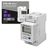 Qoltec Jednofazowy elektroniczny licznik zużycia energii na szynę DIN | RESET | licznik okresowy i stały | 230V | 60A | LCD | LED | 2P