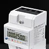 Qoltec Tr&oacute;jfazowy elektroniczny licznik z resetem | miernik zużycia energii na szynę DIN | 400V | 100A | LCD | LED | 4P