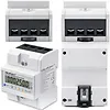 Qoltec Tr&oacute;jfazowy elektroniczny licznik z resetem | miernik zużycia energii na szynę DIN | 400V | 100A | LCD | LED | 4P