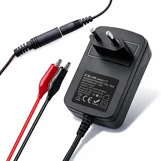 Qoltec Ładowarka do akumulatora AGM GEL STD | Prostownik 6V/12V | 6W |  5.5x2.1 | kabel 1.8m
