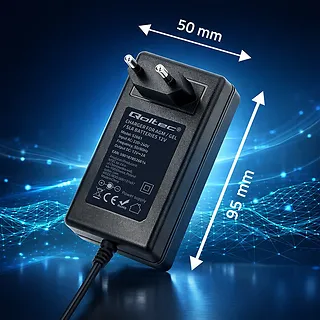 Qoltec Ładowarka do akumulatora AGM GEL | Prostownik 12V | 2A | 24W |   5.5x2.1 | kabel 1.8m