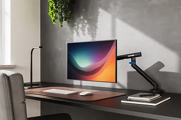 Digitus Ramię biurkowe pojedyncze z zaciskiem i sprężyną mechaniczną 1x LCD max. 35" 10kg, VESA: 75x75, 100x100, czarne