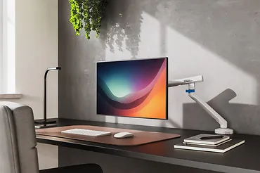 Digitus Ramię biurkowe pojedyncze z zaciskiem i sprężyną mechaniczną 1x LCD max. 35" 10kg, VESA: 75x75, 100x100, białe