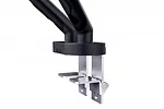 Digitus Ramię biurkowe podw&oacute;jne z zaciskiem i sprężyną mechaniczną 2x LCD max. 35" obciążenie 2x10kg, VESA: 75x75, 100x100, czarne