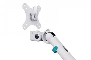 Digitus Ramię biurkowe podw&oacute;jne z zaciskiem i sprężyną mechaniczną 2x LCD max. 35" obciążenie 2x10kg, VESA: 75x75, 100x100, białe